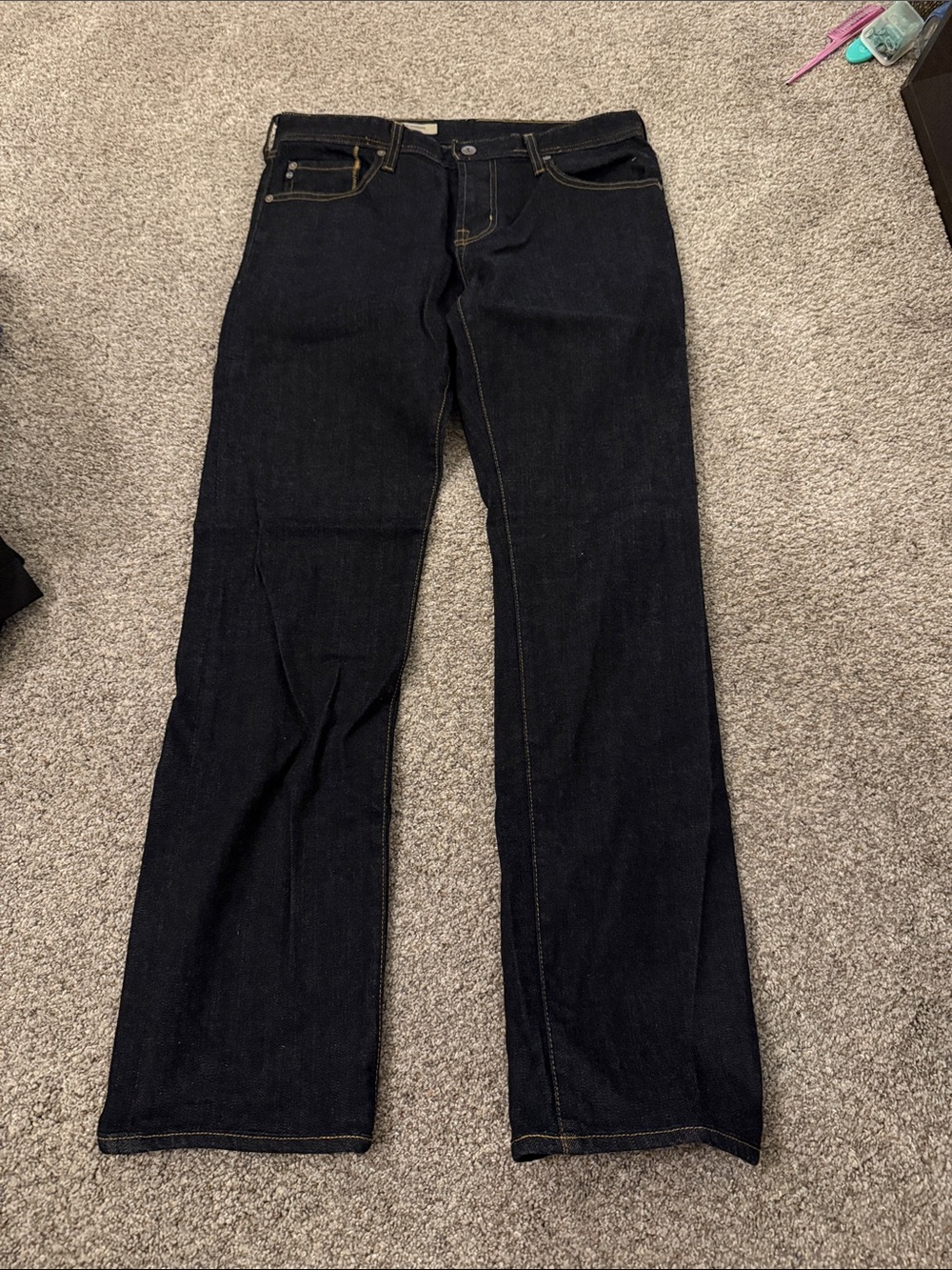 AG Adriano Goldschmied Men's Dark Blue the graduate tailored leg denim jeans 32